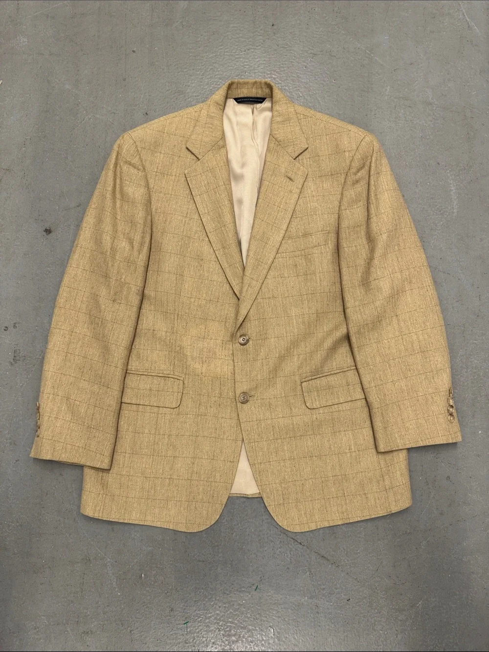 Brooks Brothers Beige Checkered Blazer 38S